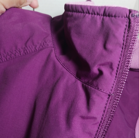 LL Bean Vest Womens Size XL Full Zip Up Magenta Purple Nylon Fleece Outdoors - Picture 3 of 5